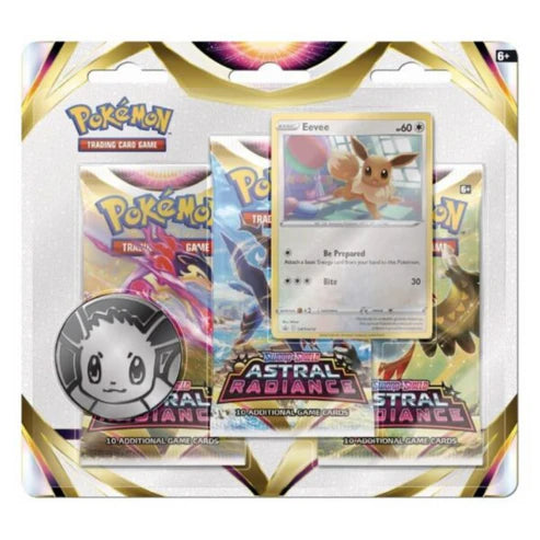 Astral Radiance 3-Pack Blister – Pokémon TCG Sword & Shield blister med 3 booster packs och promokort Eevee