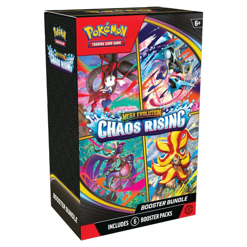 Pokémon TCG Mega Evolution Chaos Rising Booster Bundle – 6 pack