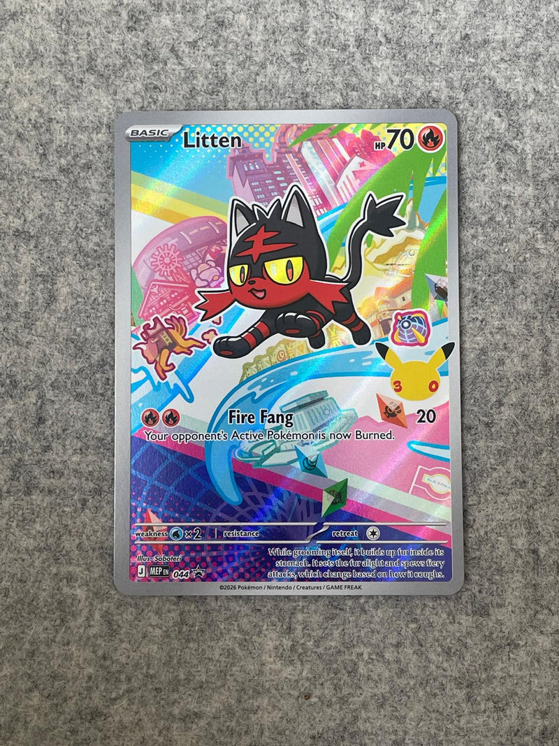 shiny litten pokemon card Litten MEP 044 - Pokémon Promo-kort
