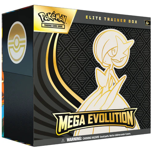 Mega Evolution Elite Trainer Box med Mega Gardevoir – Pokémon TCG ETB med 9 booster packs, promokort, sleeves och tillbehör