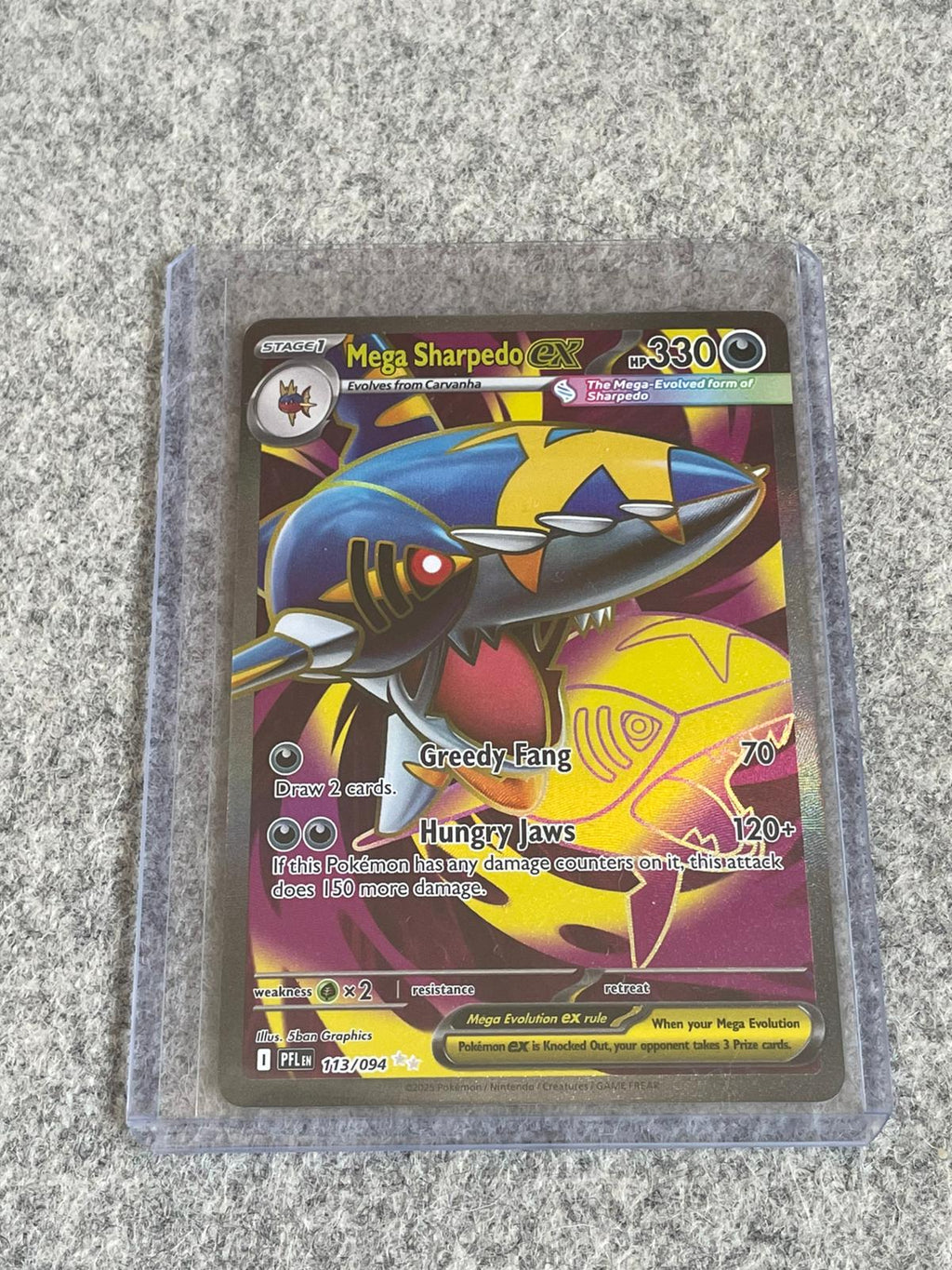 Mega Sharpedo EX Phantasmal Flames 113/094 Pokemon TCG