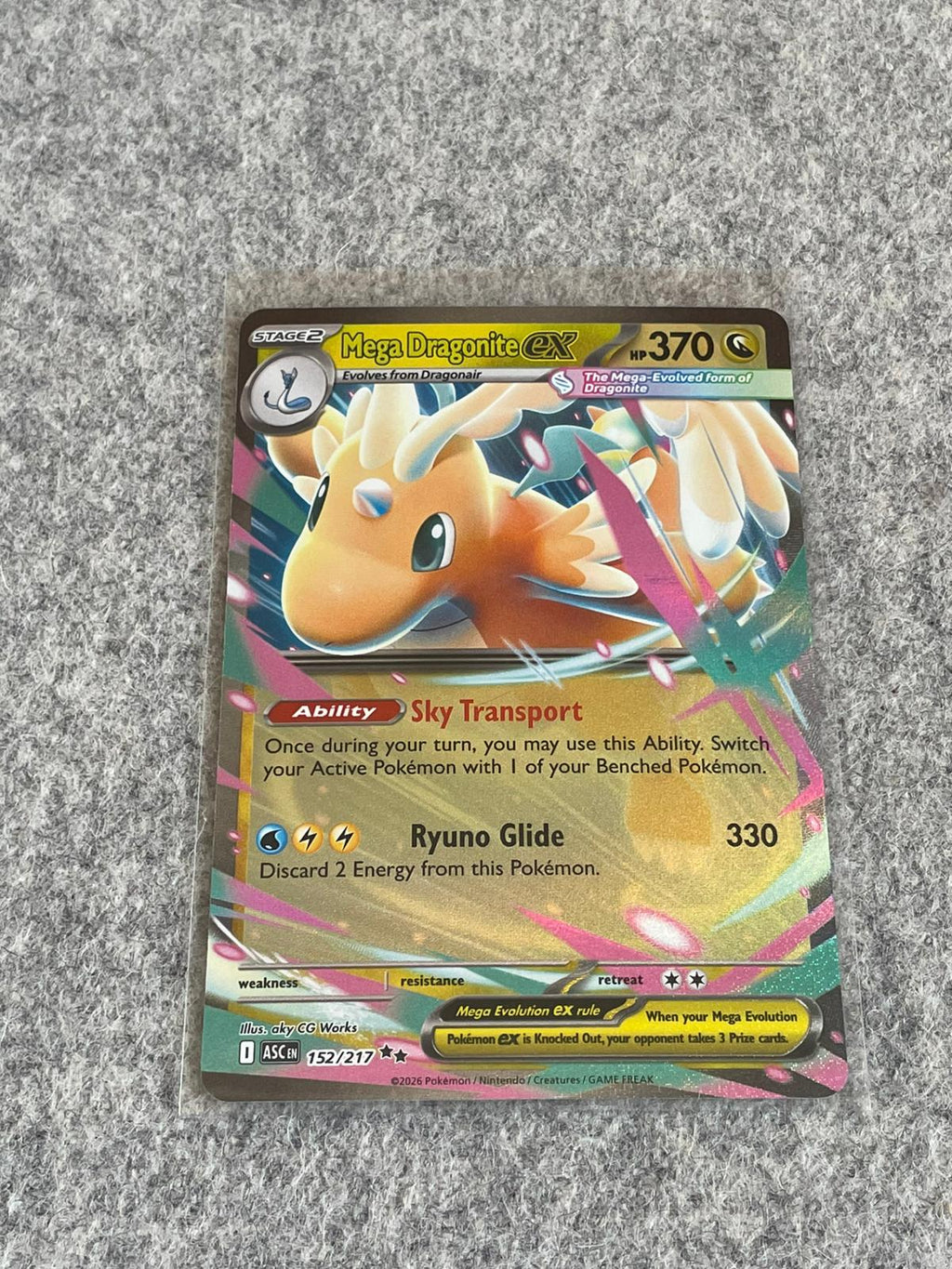 Mega Dragonite EX Ascended Heroes 152/217 Pokémon TCG