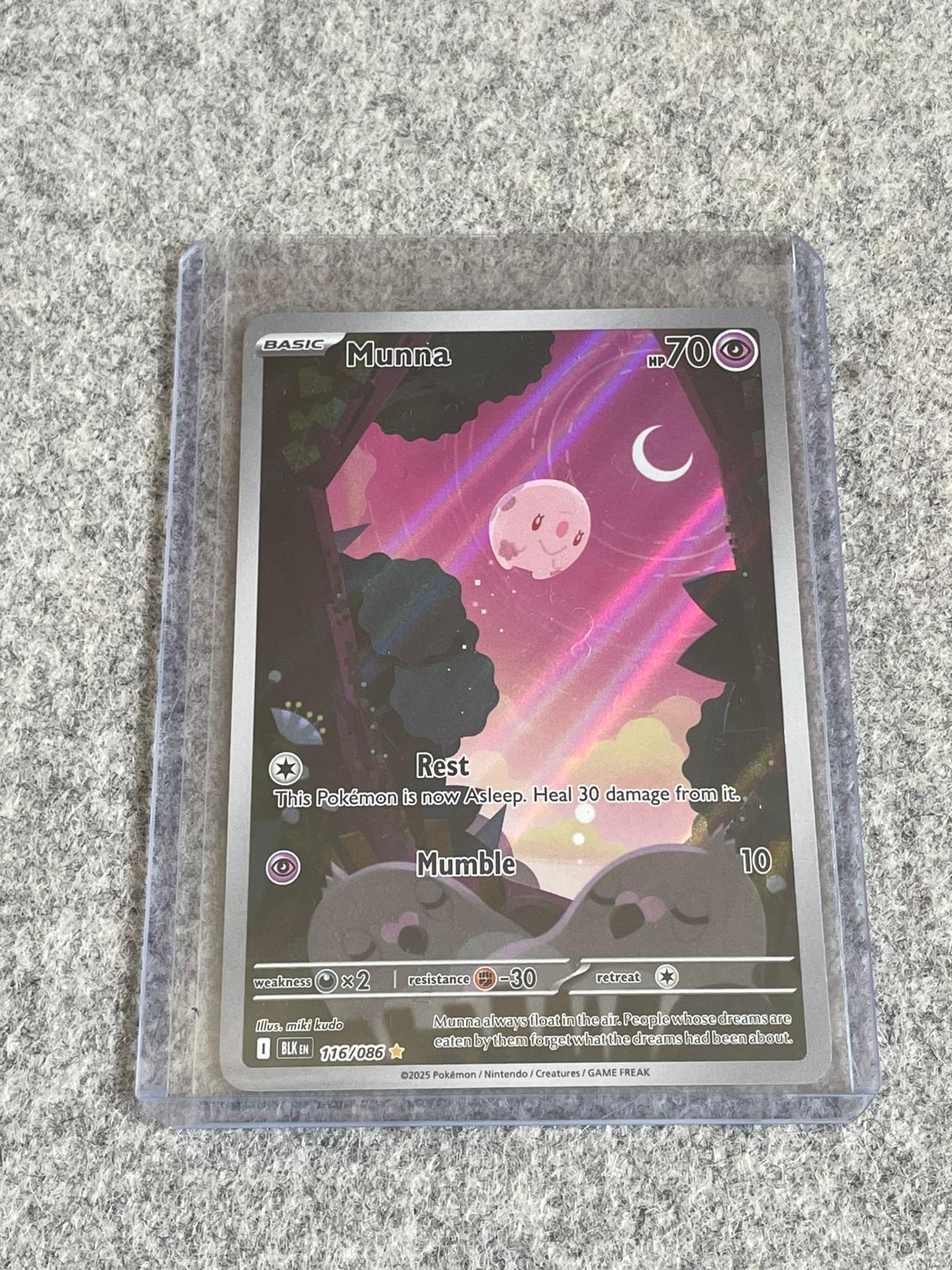 Munna Black Bolt 116/086 Pokémon TCG