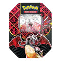 Pokémon TCG Paldean Fates Tin med Shiny Charizard foil-promokort och 4 booster packs – Card Mountain