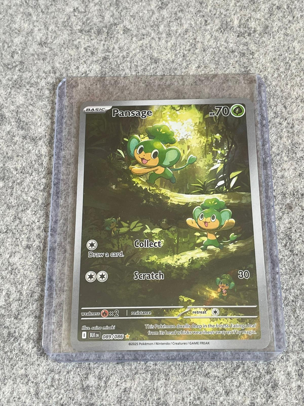 Pansage Black Bolt 089/086 Pokémon TCG