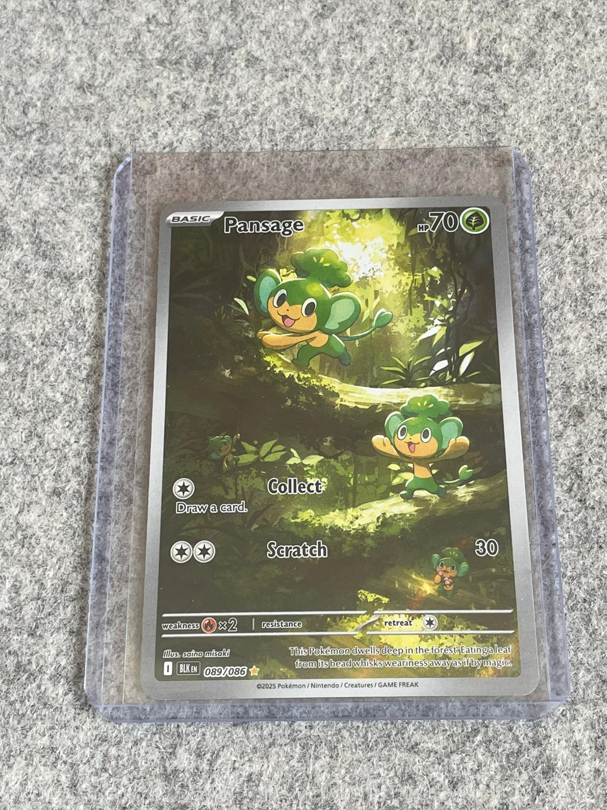 Pansage Black Bolt 089/086 Pokémon TCG