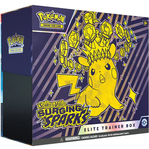 Pokémon Surging Sparks Elite Trainer Box framsida