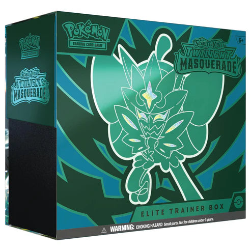 Pokémon Scarlet & Violet Twilight Masquerade Elite Trainer Box framsida