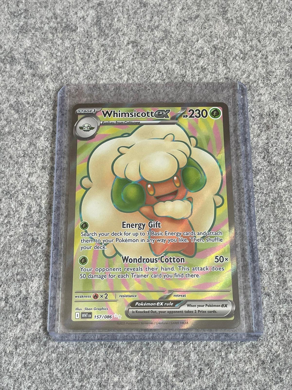 Whimsicott EX White Flare 157/086 Pokémon TCG